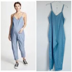 Hatch Georgie Chambray Jumpsuit Size S